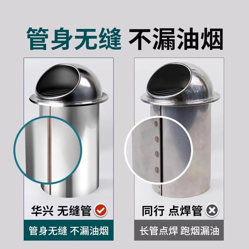 不锈钢风帽外墙出风口加长排烟管穿墙出风罩油烟机防风排风卫生间