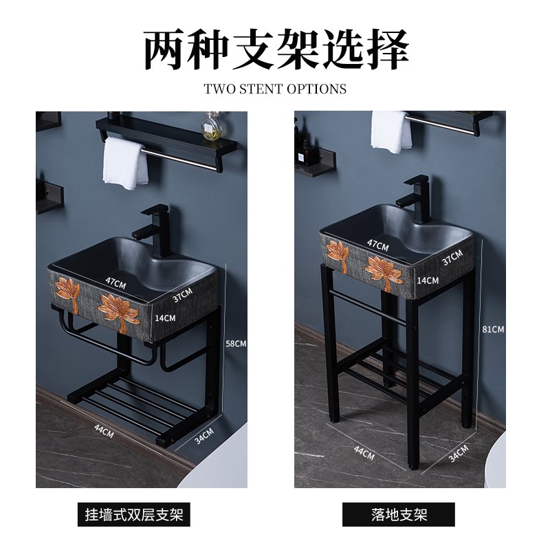 艺术台上盆简易不锈钢挂墙式洗手盆柜小户型卫生间壁挂洗脸盆