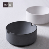 饰烟缸 日用品装 觉一 清水混凝土摆件自制烟灰缸水泥圆形创意个性