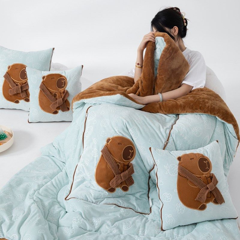 抱枕被子两用枕头办公室冬季午睡毯子高端加厚二合一车用车上靠枕,居家布艺,抱枕被,淘宝优惠券,粉丝福利购,淘宝优惠卷