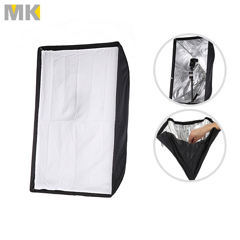 6090cm可折叠式S型柔光箱热靴机顶灯闪光灯便携方形柔光罩