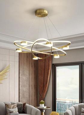 大吊灯客厅灯轻2021年新款简约53550现代气餐厅灯具奢组合全屋套