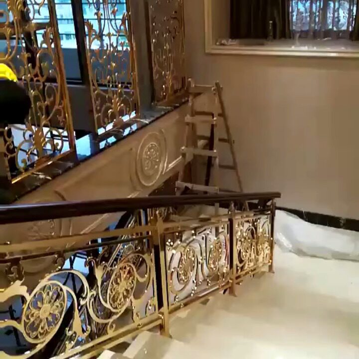 别墅铜艺不锈钢铝艺护栏铜艺
