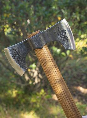 奇星双刃斧户外露战木斧全支钢锻营400mm旋打可持青冈手柄