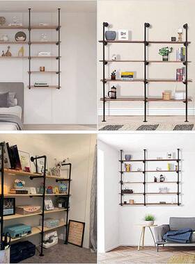 复古壁挂房铁管架悬支架家居装饰TIR厨架置办公室书架墙上物支挂