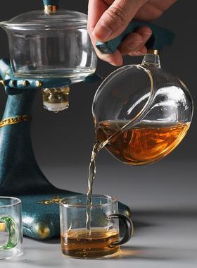 全自动X-90251玻璃具装冲茶器套家用懒人泡茶茶器麋鹿煮茶壶泡茶