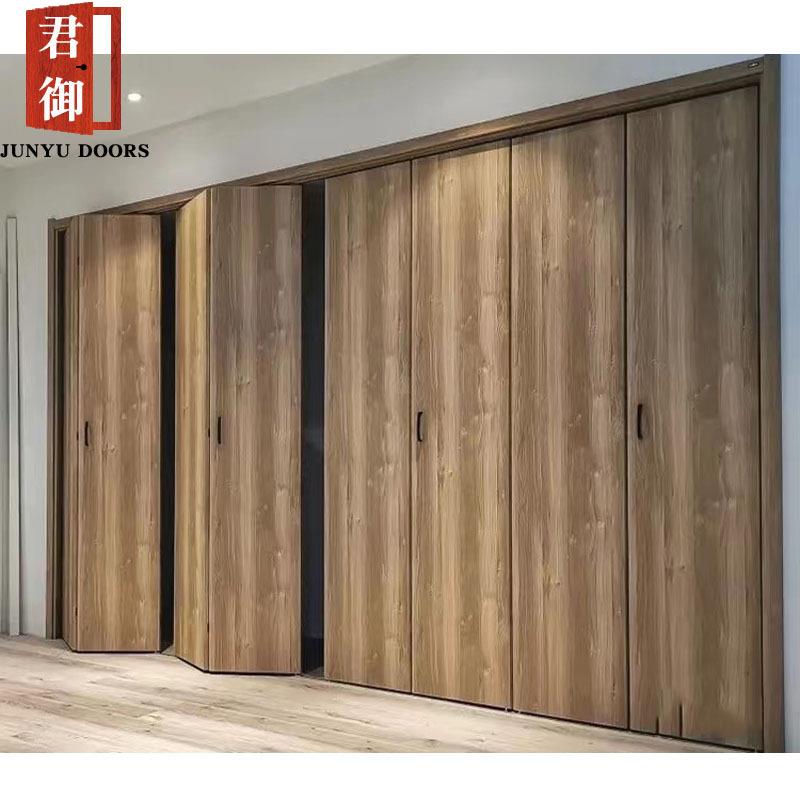 网709配板红衣柜壁橱隐形折叠复合木门衣帽间超高无欧上下轨松吊