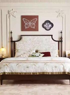 美式复古全实木法式复古中风1..米主8卧床1古5米轻奢HYO储物大床