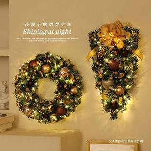 诞圣节装386饰品花环挂件藤圈倒挂围门挂墙挂场氛景置拍摄布道具