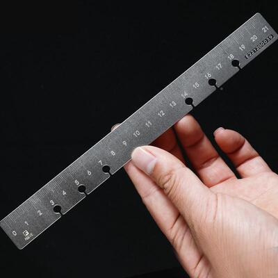 费戈钛合金属尺子图学生文加21厘E212-钛具米测量工具画厚英尺