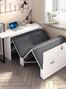 睡办公单室午休隐折叠床人家用书形CMO午房办公桌一体桌子床两用