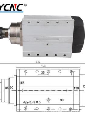4.5w22陶KSF0v/380v瓷球轴带安装法兰ER承32风k冷主轴电机