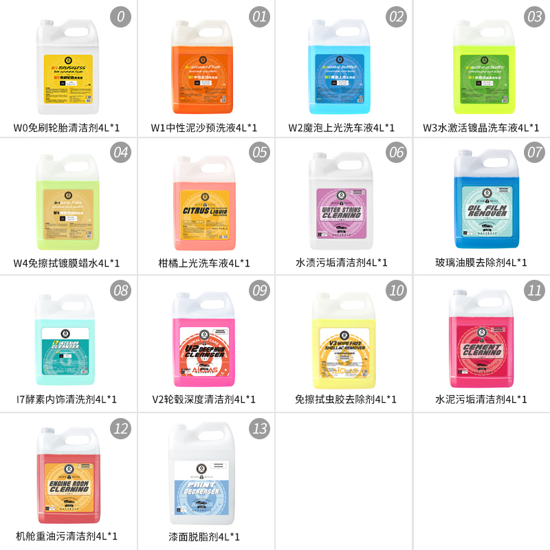 4L大桶装任选套餐镀晶洗车镀膜打蜡内饰清洁剂洗车液