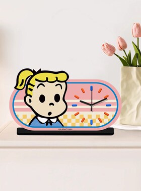原田治奶油风桌面摆件时钟摆台式座钟客厅玄关可爱高级感装饰品