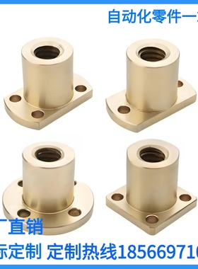 MTSCR 10 12 14 16 18 20 22 25 28 32 36 40 50梯形丝杆方螺母铜