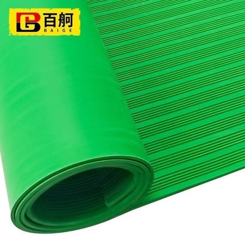 百舸10KV绝缘橡胶垫绿色条纹防滑电厂配电室专用绝缘垫600*450*5m