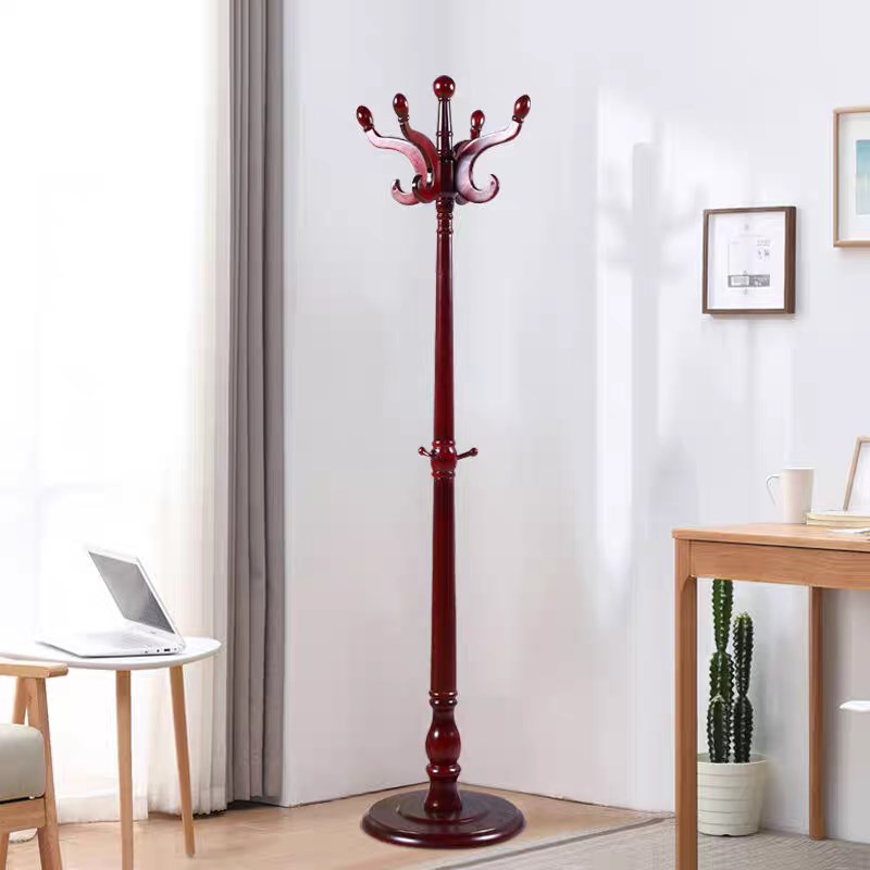 纯实木挂衣架卧室落地玄关老式客厅角落衣帽架办公室商务挂衣架