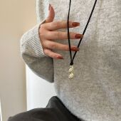 国潮古法好事花生吊坠项链女轻奢小众独特个性 百搭颈链毛衣链 时尚