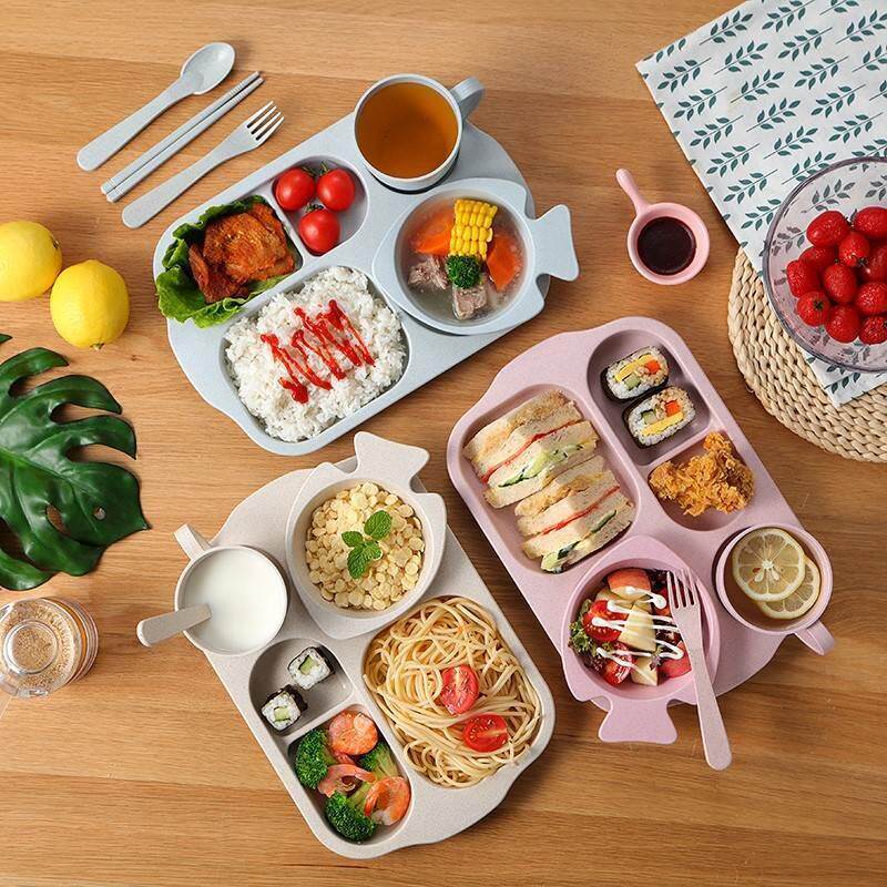 带套装学生儿童套餐餐盘商用装餐具筷托管班饭碗双耳碗微波炉