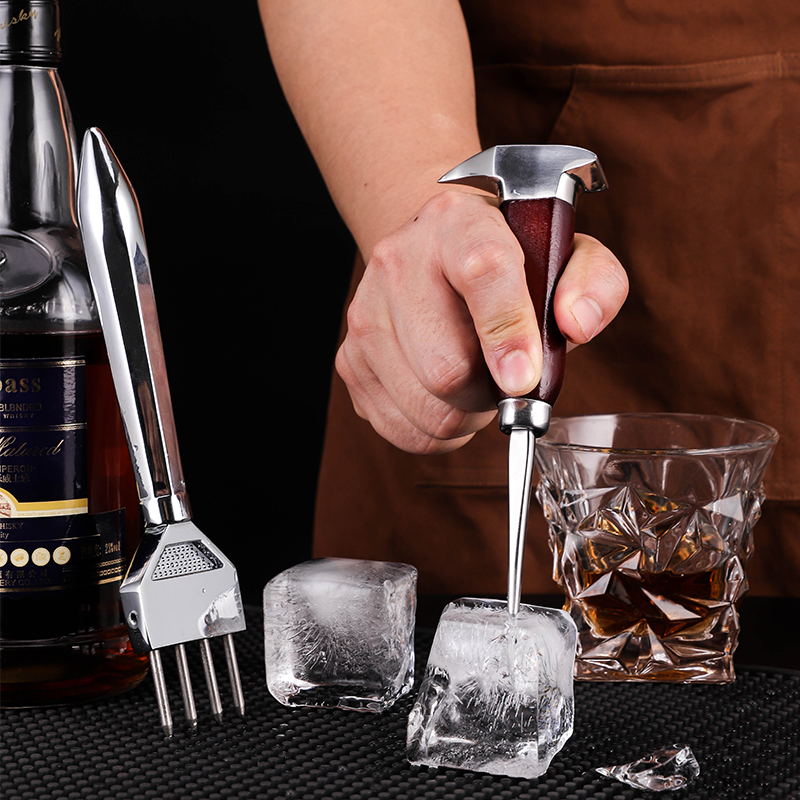 调酒师冰锥凿冰球器 破冰冰刀 冰锥冰钎子冰凿碎冰工具吧台用刨冰