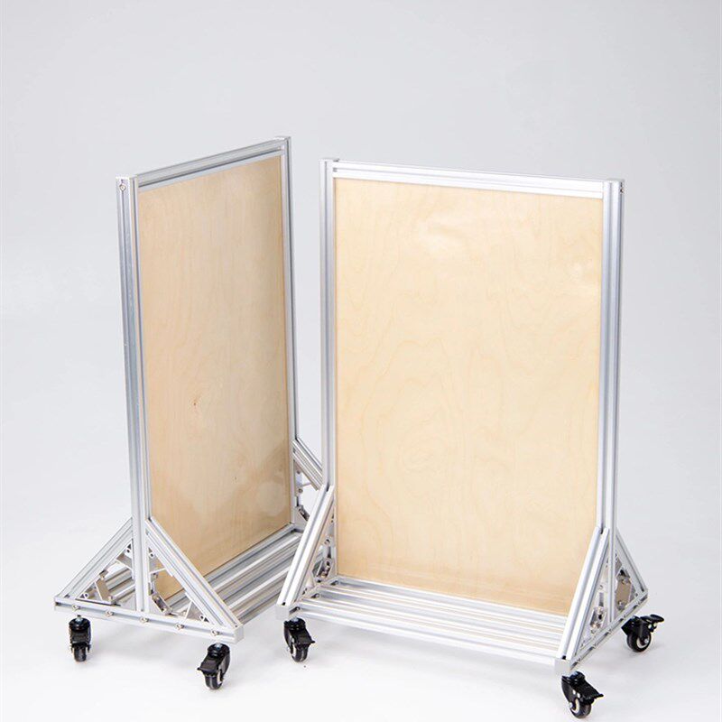 工业风铝型材海洋板指示牌多功能带轮可移动广告牌diy海报展示牌