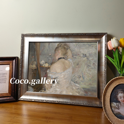 可可的画廊印象派人物复古油画奥若丝夫人卧室背景古典挂画装饰画