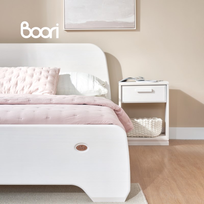 Boori全实木儿童床云朵女孩床公主床1.5米人床1.8米简约卧室床