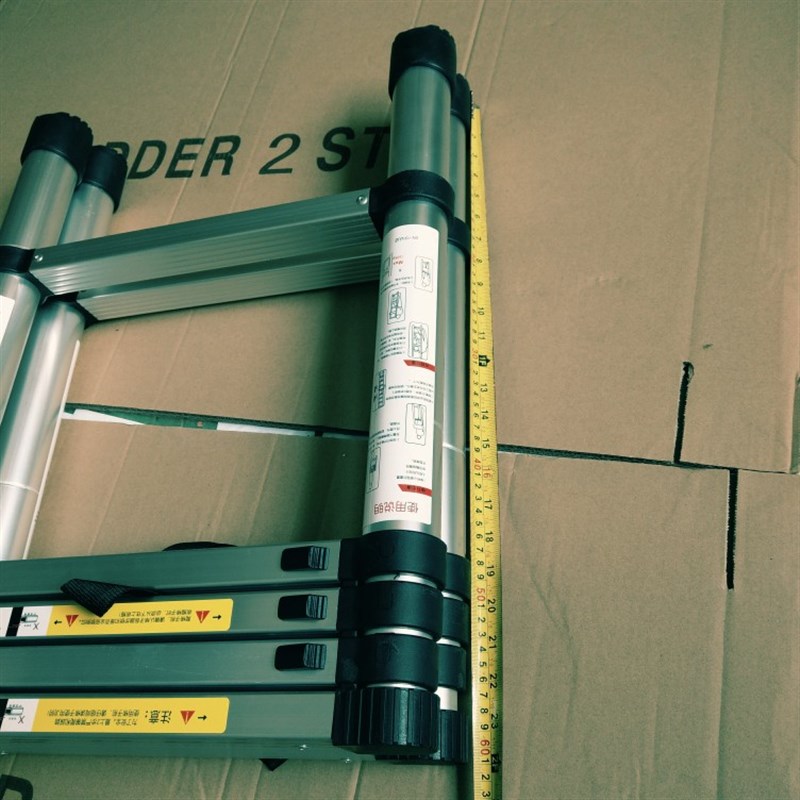 拓宇伸缩人字梯1.米1.7加厚铝合金行走人字梯空调清洗梯子小楼梯