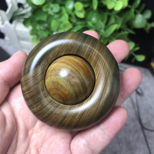 时来运转檀木手把件木质转运珠绿檀木酸枝实木文玩把件按摩手球
