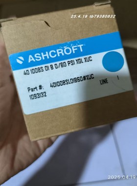 ASHCROFT WB424SXFS 0-1KG/CM2零压开关401008SL01BXUC60#压力表