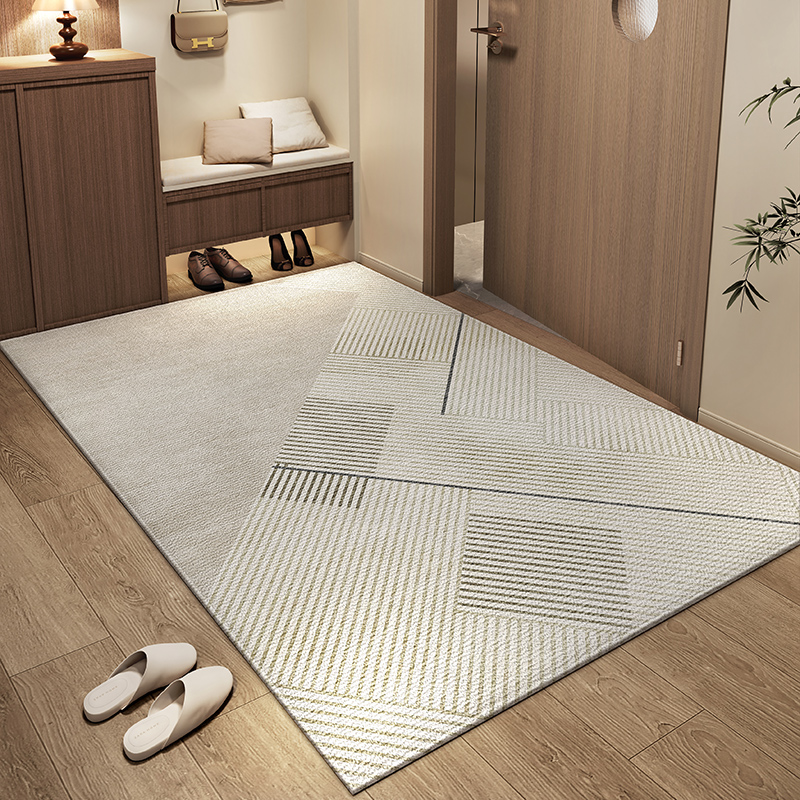 家用防滑入户门口地垫奶油风门口玄关地毯防水耐脏入户门门垫地垫