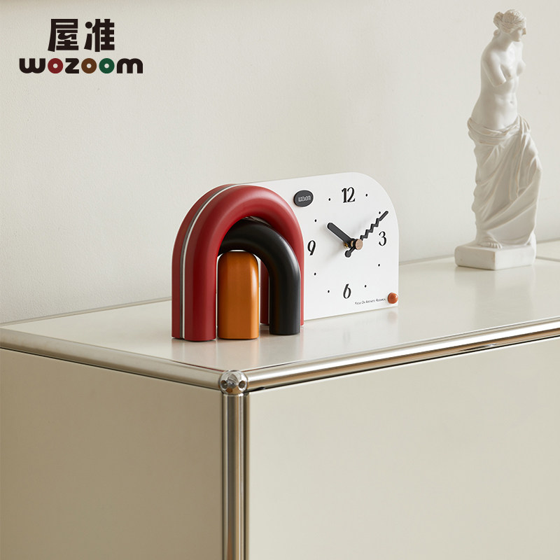 WOZOOM屋准法式奶油风客厅桌面摆件办公家居玄关电视柜座钟装饰品,家居饰品,装饰摆件,淘宝优惠券,粉丝福利购,淘宝优惠卷