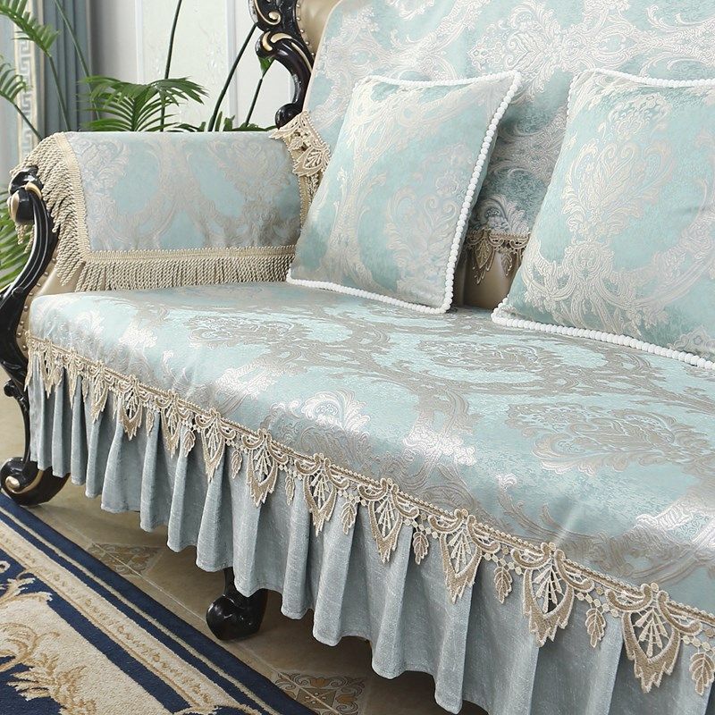 欧式沙发垫四季通用布艺防滑坐垫组合异形转角贵妃脚踏全包套定制