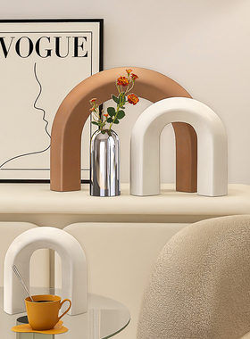 创意抽象艺术摆件现代花瓶侘寂风软装饰品家居客厅电视柜酒柜摆设