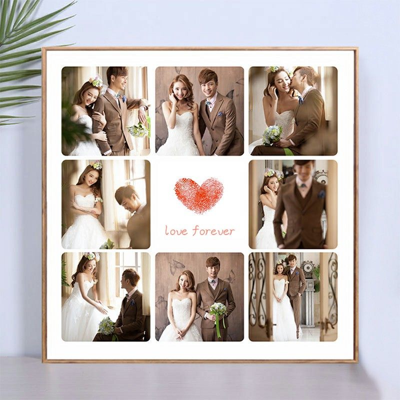 影楼九宫格相框挂墙宝宝洗照片做成多宫格摆台婚纱照挂画来图定制,家居饰品,相框/画框,淘宝优惠券,粉丝福利购,淘宝优惠卷