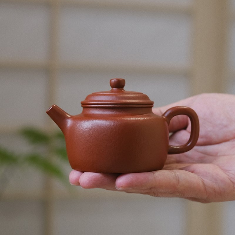 小谦山房全手工大亨德钟紫砂壶宜兴原矿梨皮朱泥茶壶泡茶家用茶具