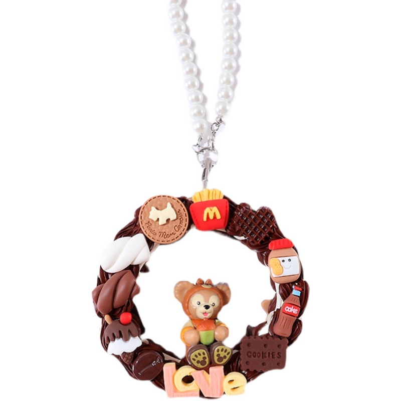 奶油胶车挂diy材料包卡通可爱手工创意制作车载挂件汽车内饰装扮