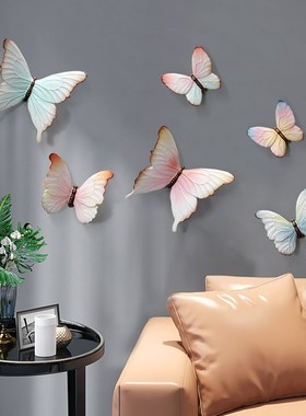 卧室墙面装饰3D立体壁挂客厅卧室电视沙发背景墙软装饰品创意蝴蝶