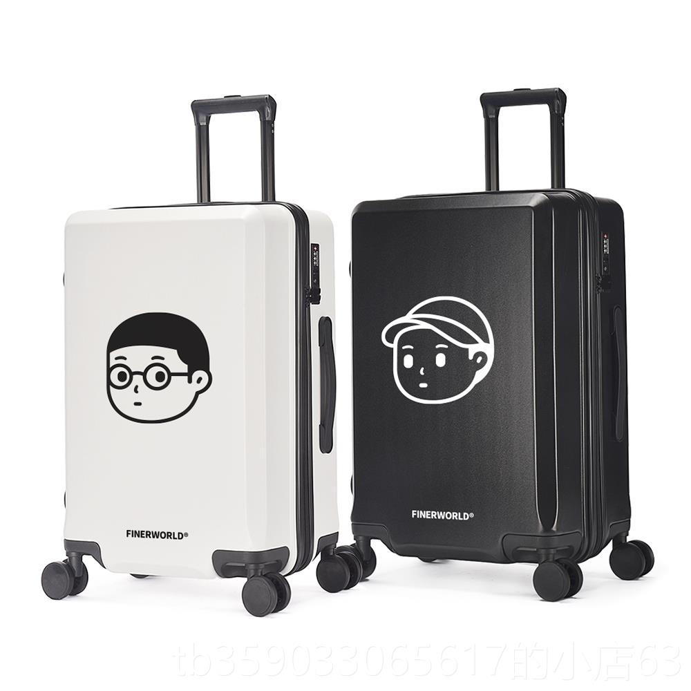 正品finerword制图案行李箱女旅箱男登机箱2l4寸定轻便行潮学生拉