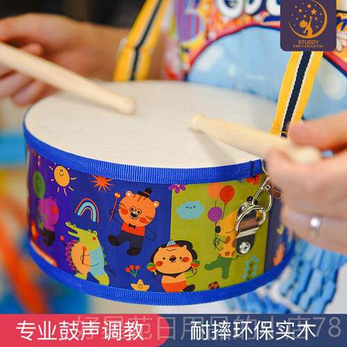 高档studdy教奥玩尔夫铃鼓榉木铃儿童摇乐器具幼早儿园教具打击乐