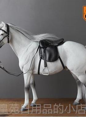 高档Mr.模Z1物/6汉诺威温血马仿真动型高档mrz马模型骏马摆件兵人