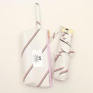 高档日本正品 YCO超轻铅泫V笔伞笔袋黑胶防U50文艺小清新O雅风碎花