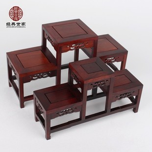 小型酸枝木博古架红木工艺品小博古架实木多宝架底座紫砂壶茶壶