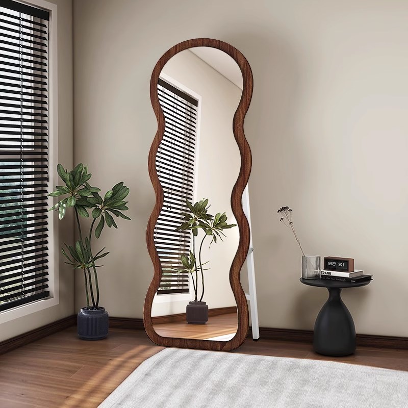 【波浪镜】中古简约壁挂镜子家用入户全身落地镜卧室穿衣镜casagd