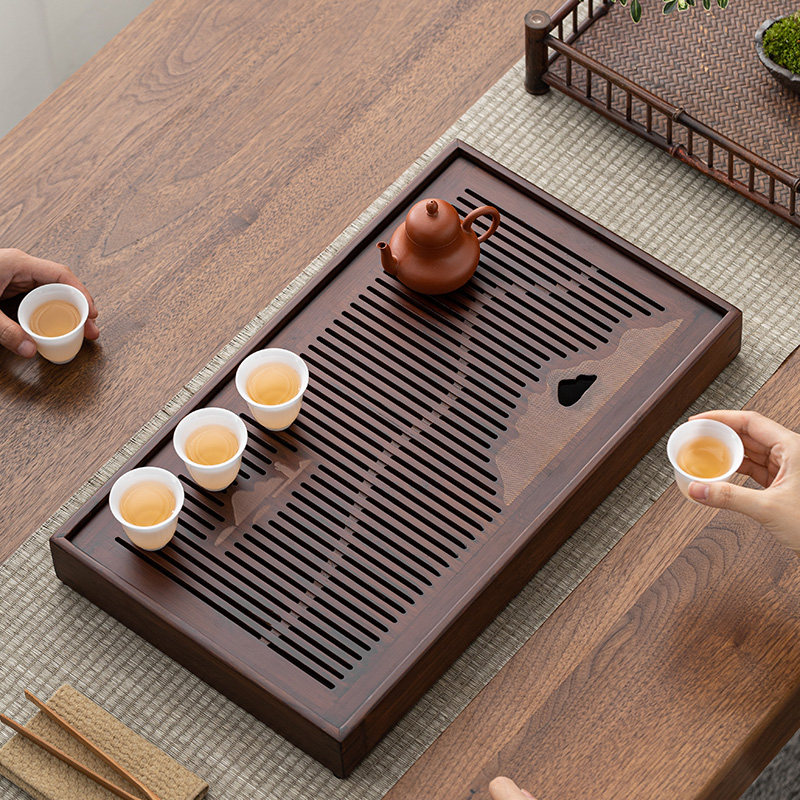 茶海小干泡盘楠竹观山功夫茶具茶盘家用小茶台蓄水竹质茶废水接盘