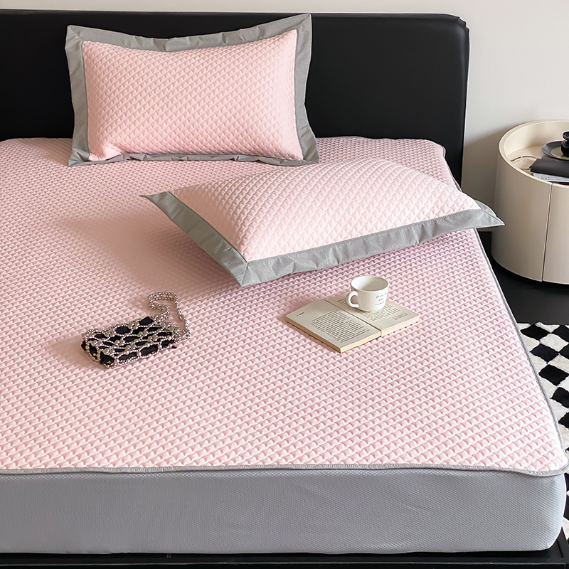 夏季A类母婴天然乳胶凉席三件套冰丝席凉感软席垫子纯色1.8床笠款