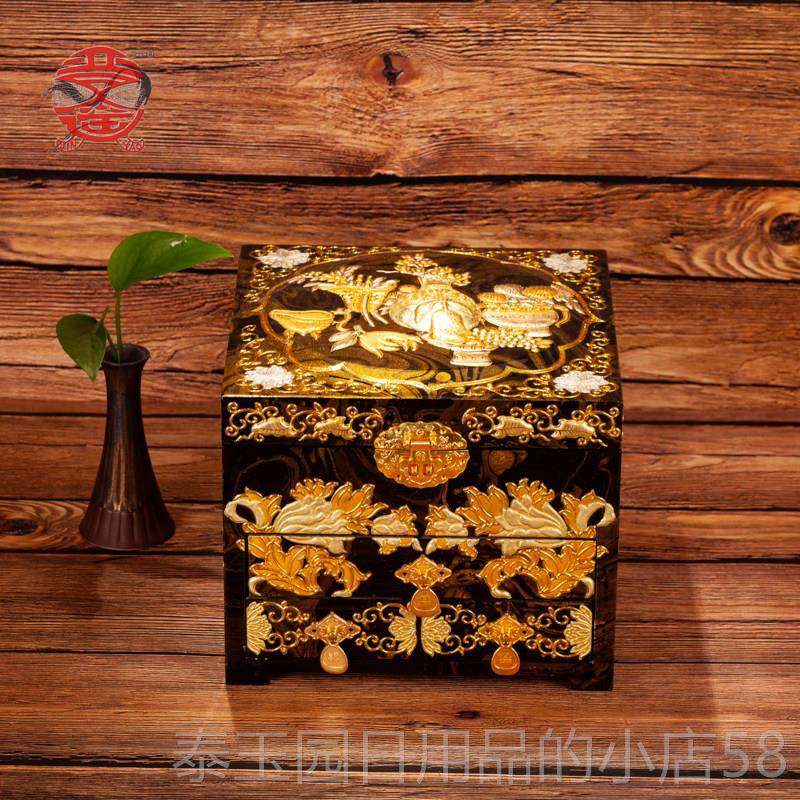 高档平遥漆器陪饰盒木工质收首纳结婚送礼铜锁推光复古纯手高端嫁,饰品/流行首饰/时尚饰品新,首饰盒,淘宝优惠券,粉丝福利购,淘宝优惠卷