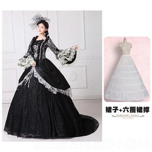 高档梵新款宫欧式廷拖尾狐礼服拍照真写话剧演出舞台走秀裙子女装