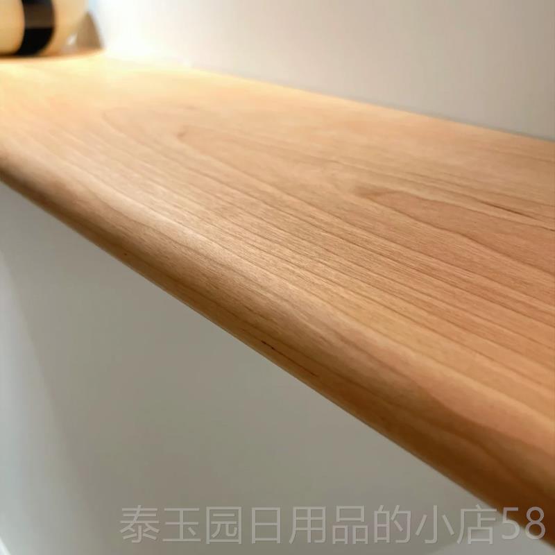 高档层樱桃木红定制实木一字隔板物架搁板橡墙壁木板书架板置装饰