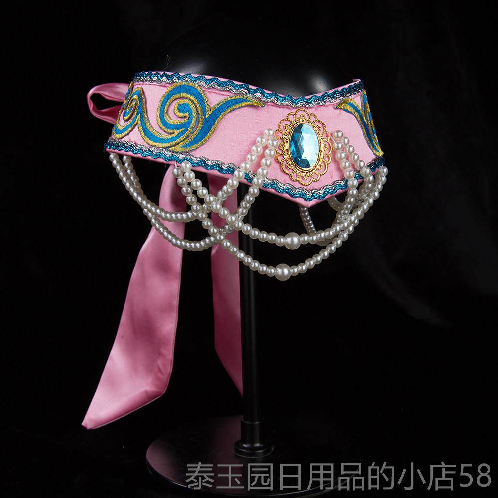 高档蒙古族装子舞顶舞蹈头饰帽子蒙古袍演出筷民族服配饰蒙古碗帽